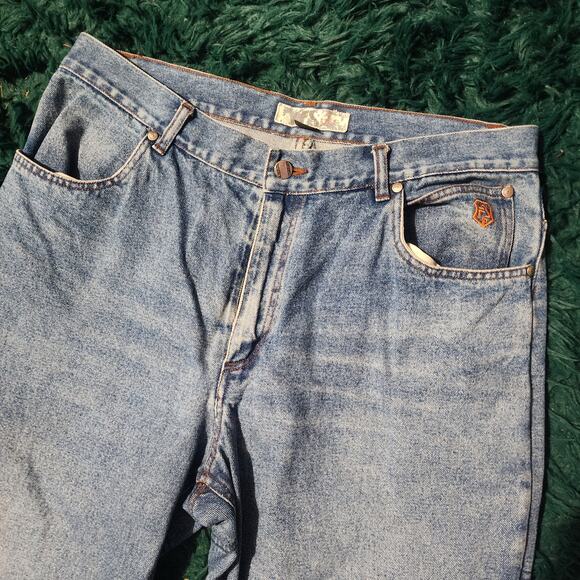 Vintage Fieldsheer Carpenter Jeans Light Wash Double Knee Workwear 36x34 - Picture 3 of 7